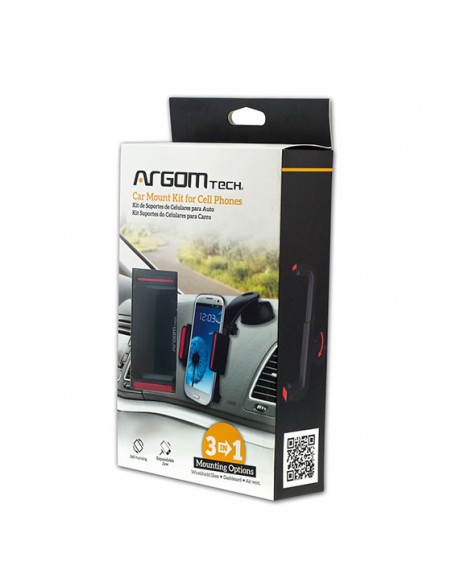 Soporte de celular Argom Tech para auto 3 EN 1.